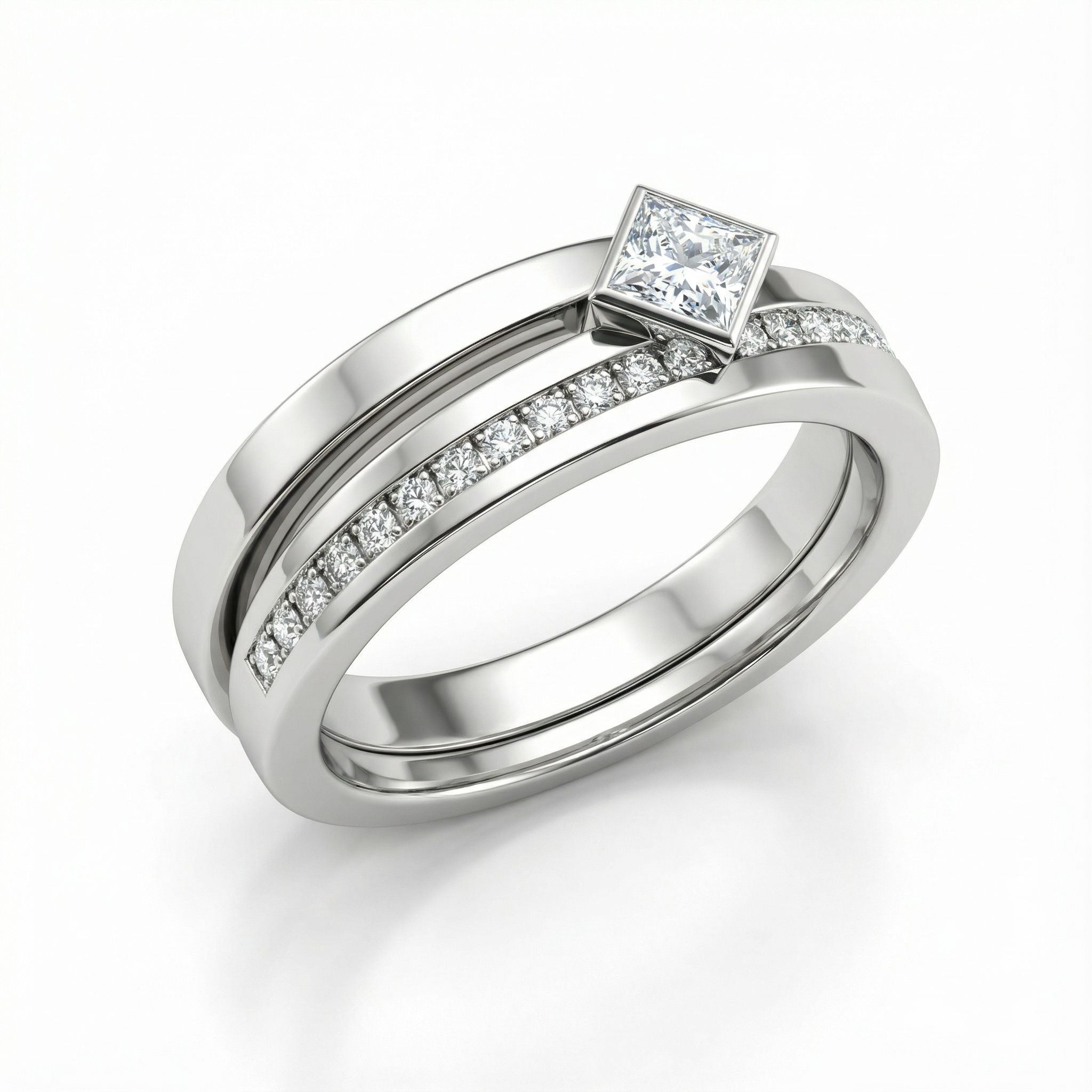 IMPERARI LA PRESENZA – CORE SPLIT RING WHITE GOLD